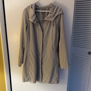 J. Jill Tan Hooded Trench Coat